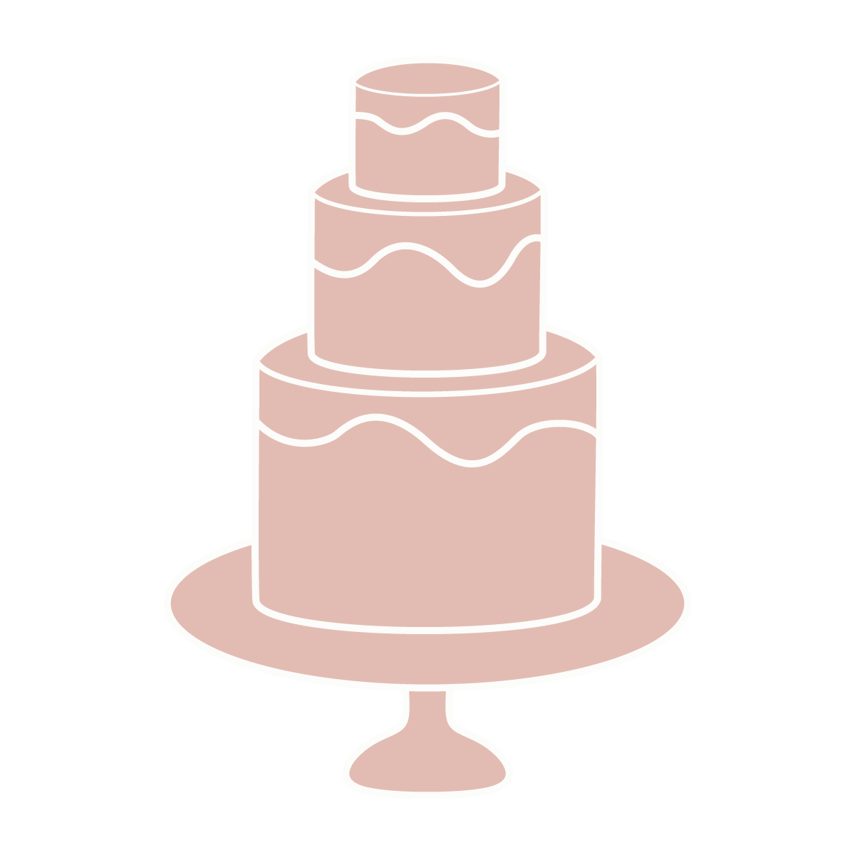 Three tier cake - Sugar Crown